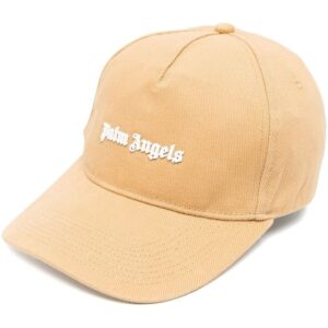 Palm Angels logo-plaque cotton cap