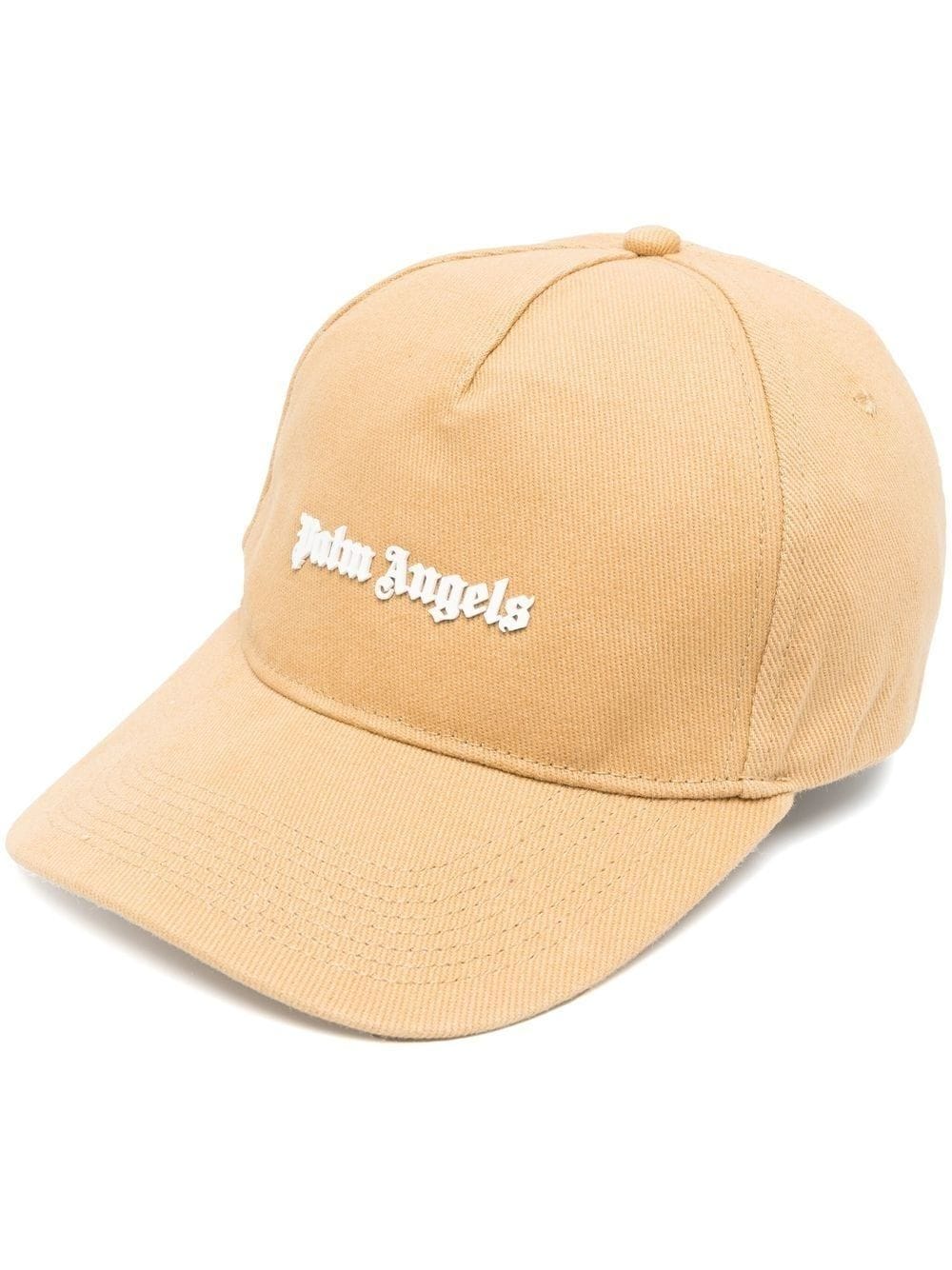 Palm Angels logo-plaque cotton cap