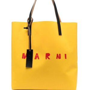 Marni tonal logo-print tote bag