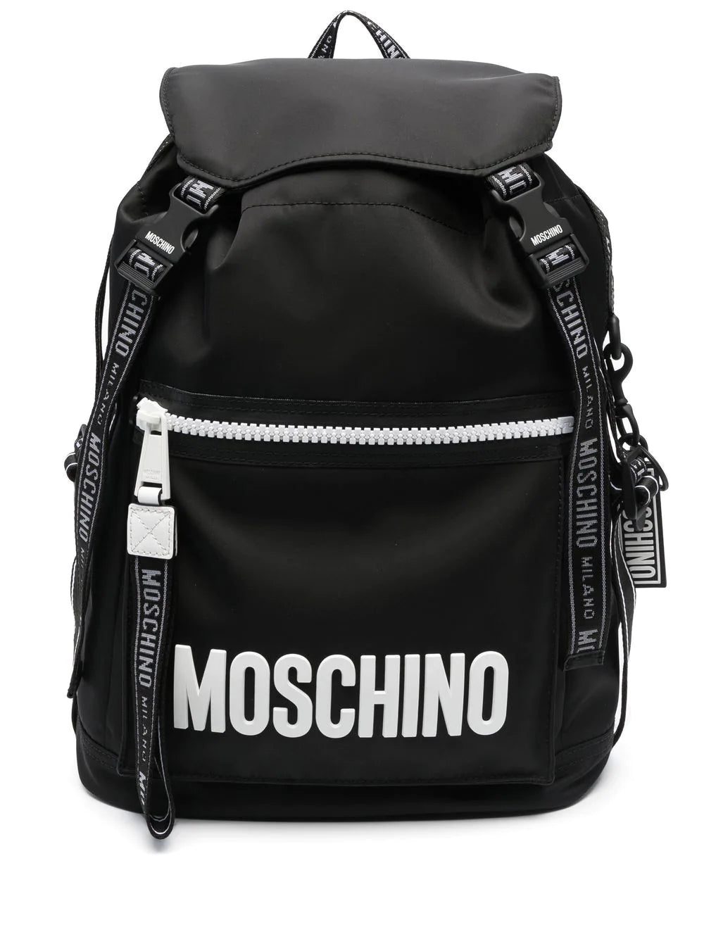 Moschino logo-print zip-up backpack