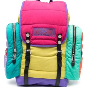 Moschino quilted colour-block backpack