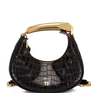 TOM FORD logo-plaque leather crossbody bag