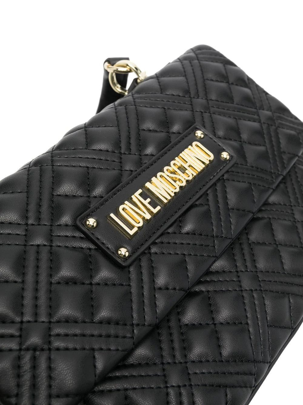 Moschino logo-plaque quilted tote bag - Image 4