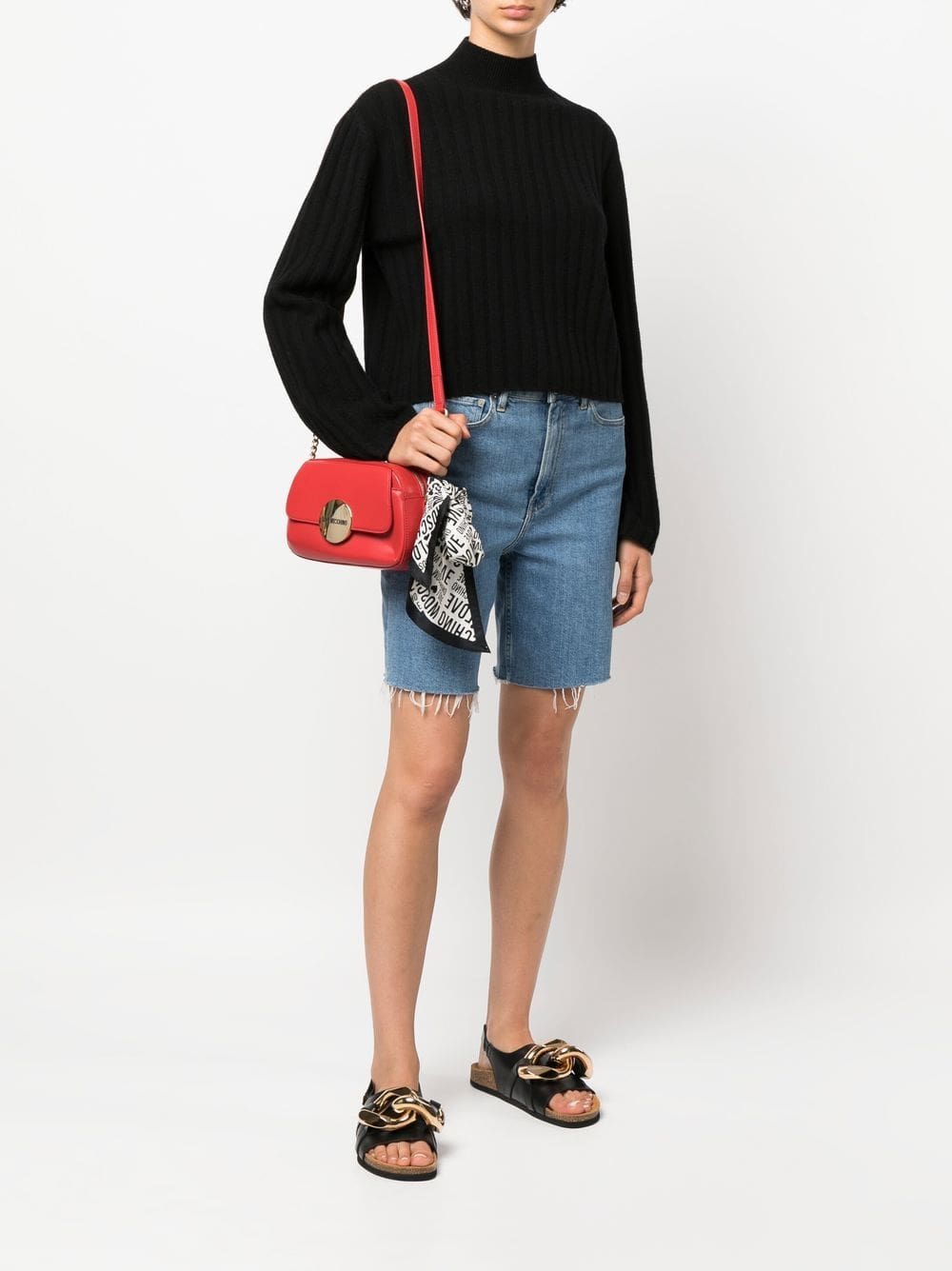 Love Moschino logo-plaque satchel bag - Image 2