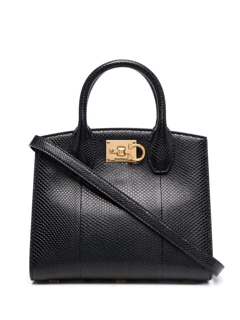 Ferragamo snakeskin-effect leather tote