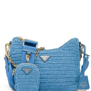 Prada  Re-Edition 2005 raffia shoulder bag