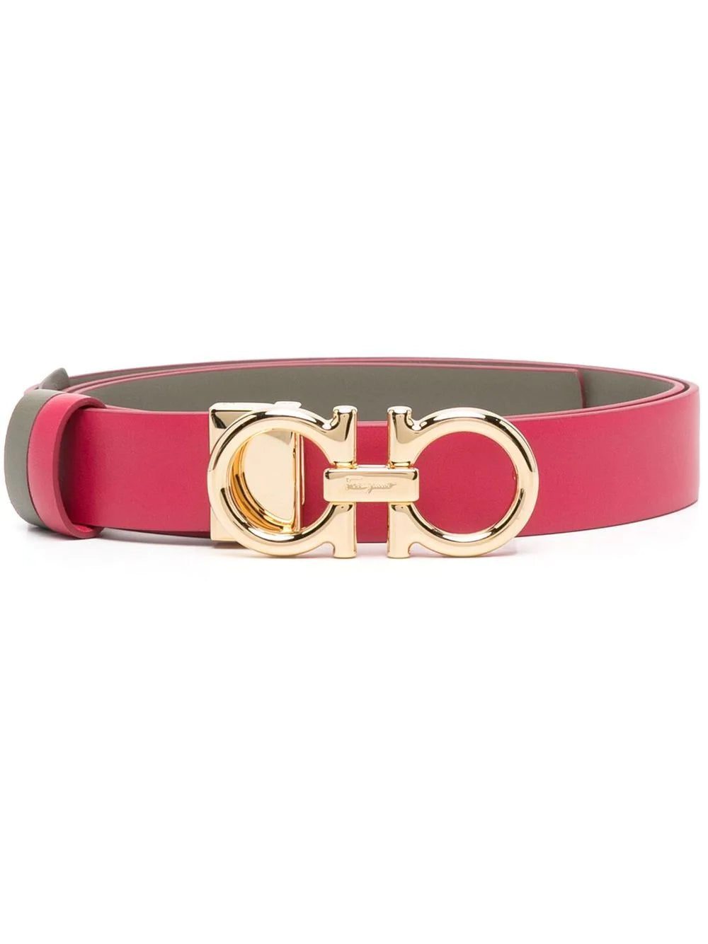 Ferragamo logo-plaque leather belt