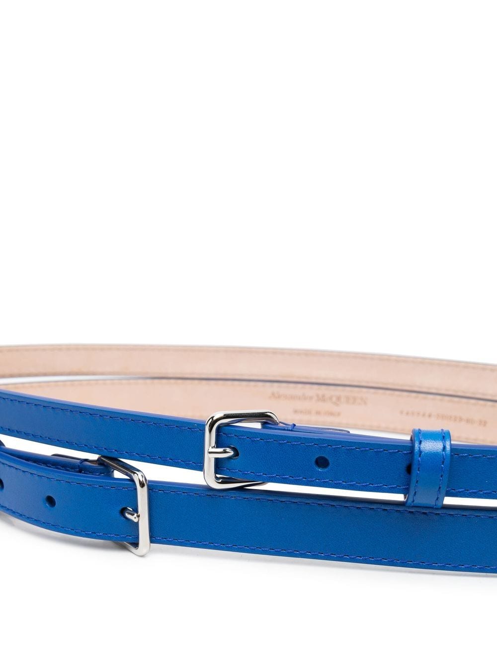 Alexander McQueen Thin double leather belt - Image 2