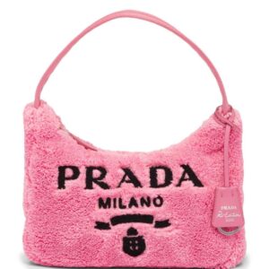 Prada logo-print towel shoulder bag