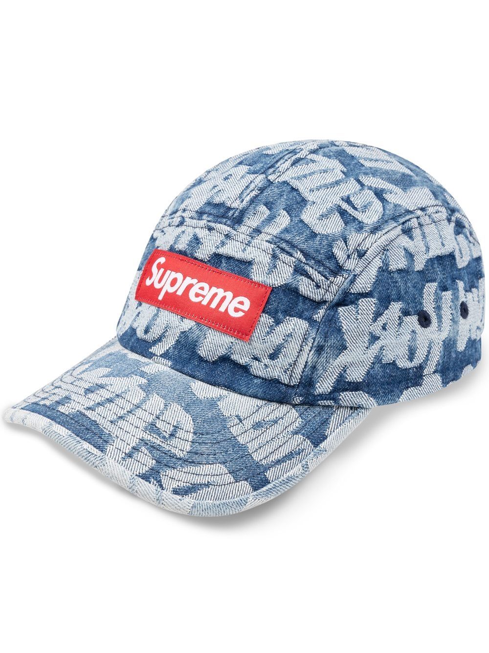 Supreme jacquard denim camp cap