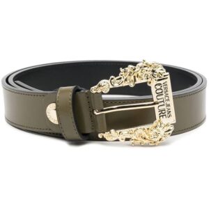 Versace Jeans Couture Baroque-buckle leather belt