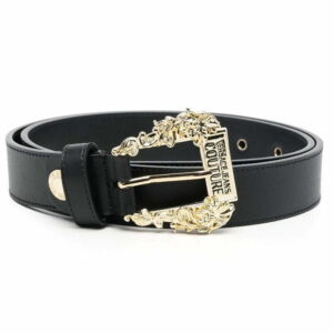 Versace Jeans Couture Baroque-buckle leather belt