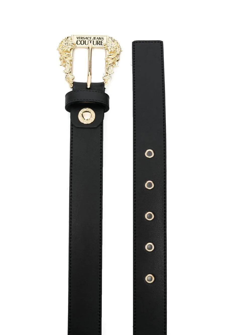 Versace Jeans Couture Baroque-buckle leather belt - Image 2