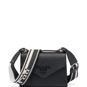 Prada lettering logo tote bag