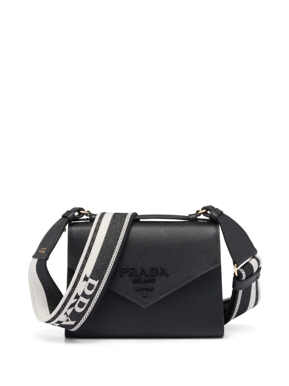 Prada lettering logo tote bag
