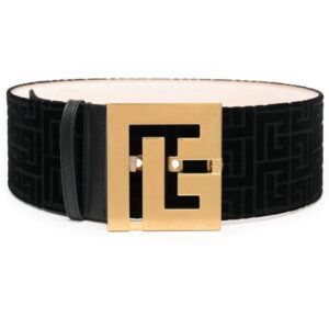 Balmain  logo-buckle monogram belt
