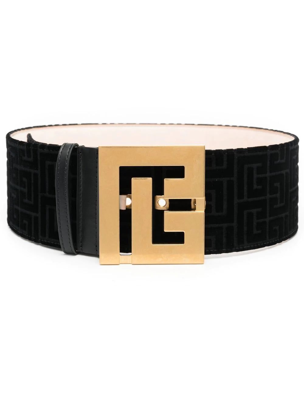 Balmain logo-buckle monogram belt