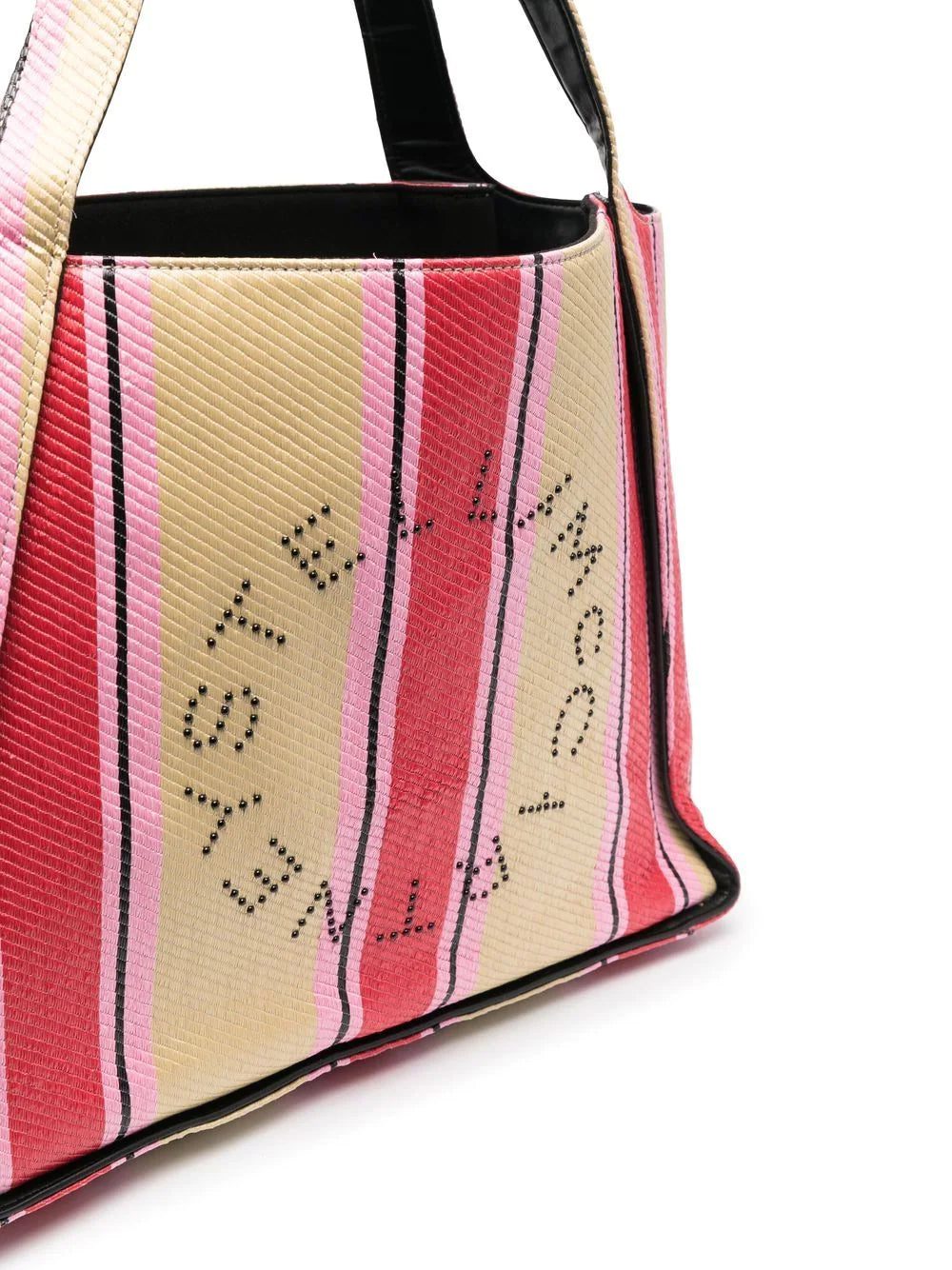 Stella McCartney striped logo-print tote bag - Image 3