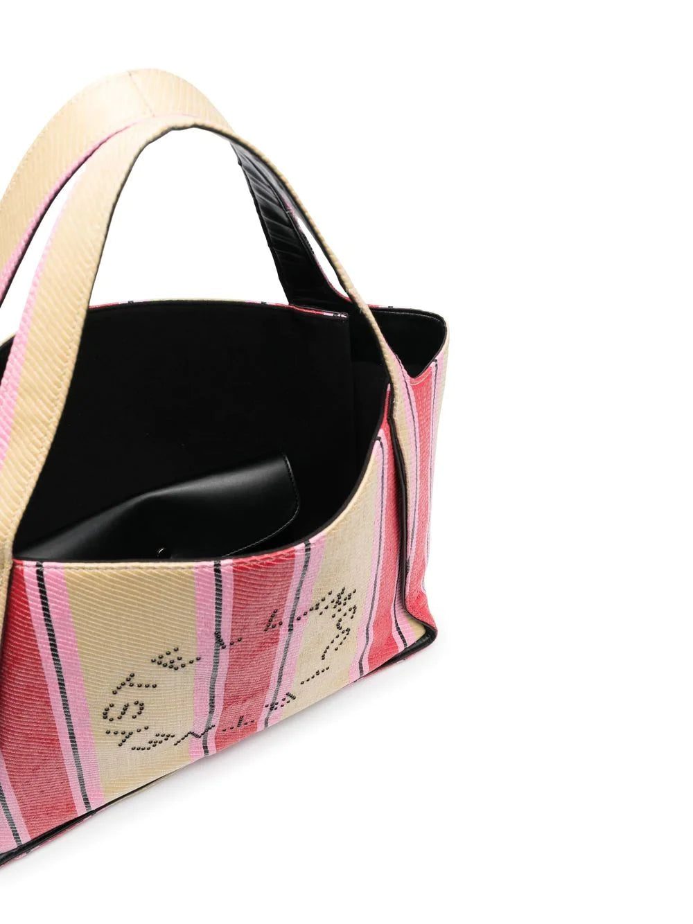 Stella McCartney striped logo-print tote bag - Image 4