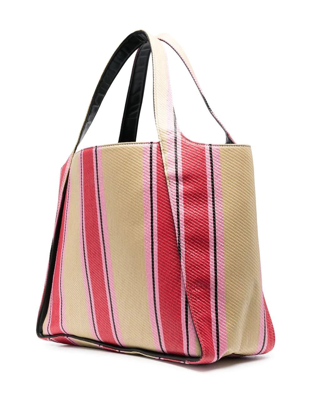 Stella McCartney striped logo-print tote bag - Image 2