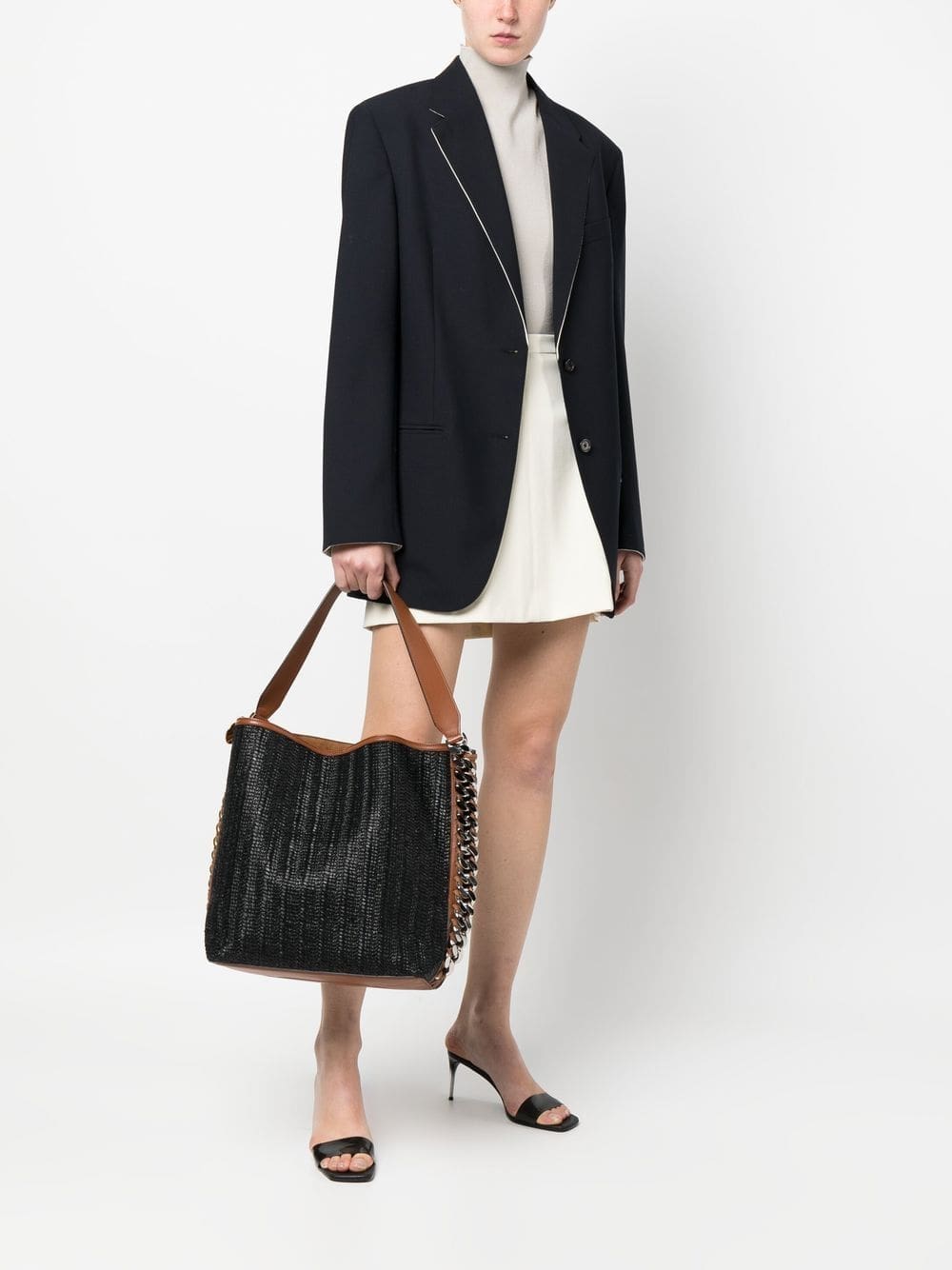 Stella McCartney woven raffia tote bag - Image 2