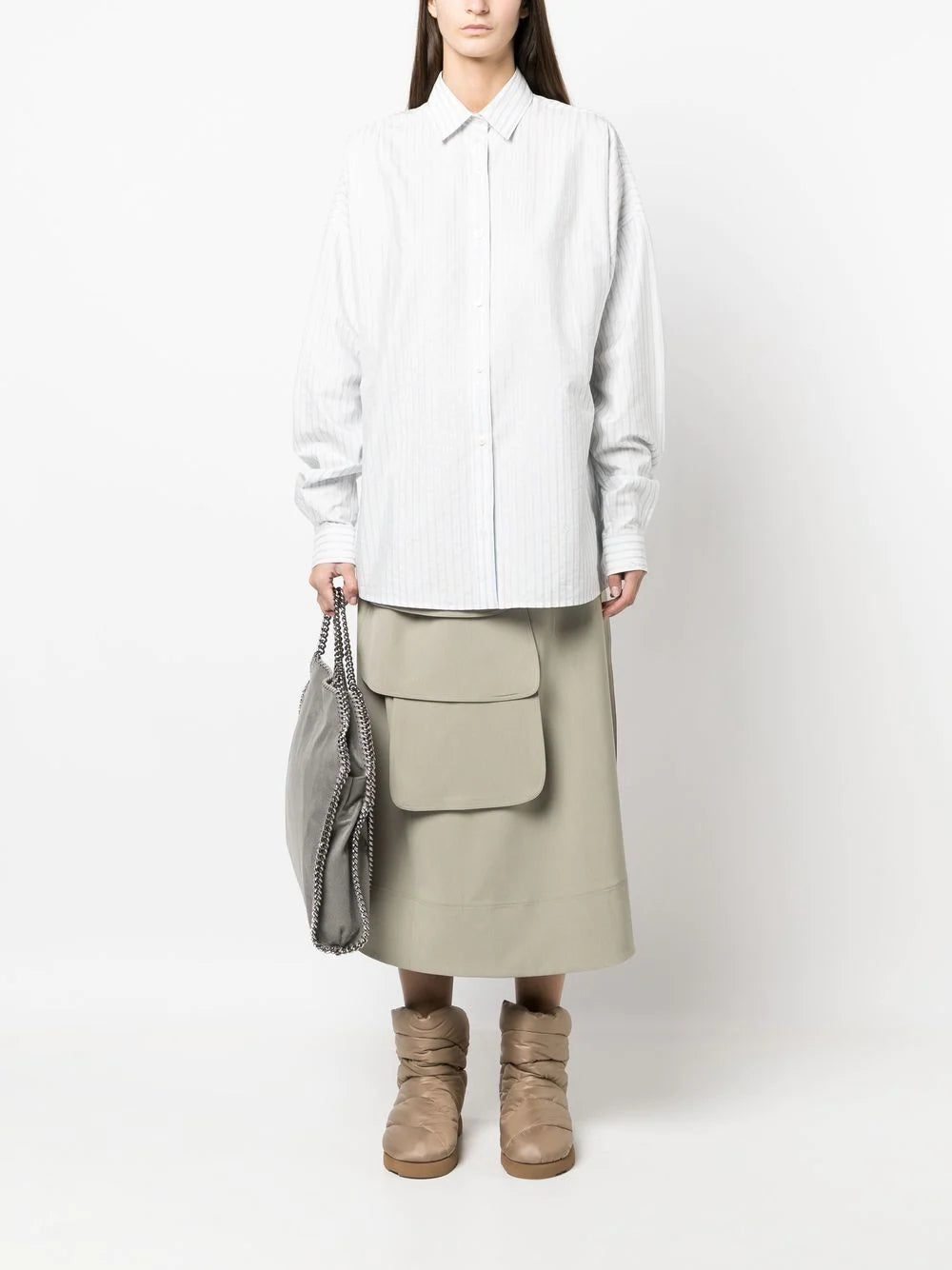 Stella McCartney stripe-print long-sleeved shirt - Image 2