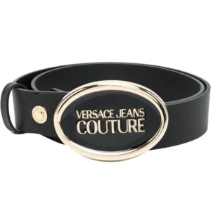 Versace Jeans Couture oval logo buckle belt