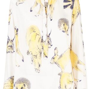Stella McCartney  Rewild Fauna print silk shirt