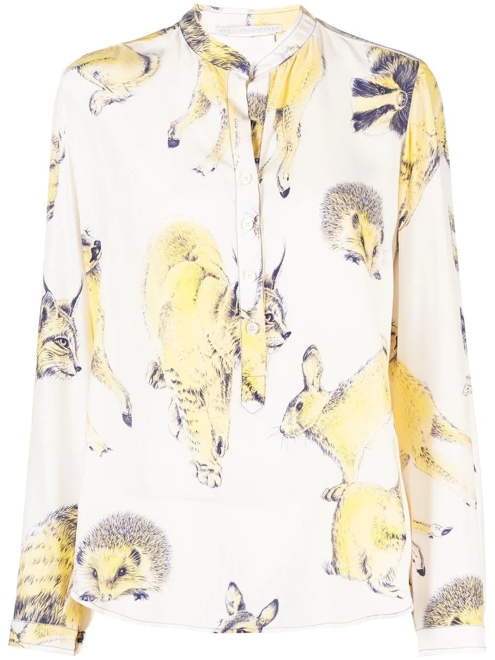 Stella McCartney Rewild Fauna print silk shirt