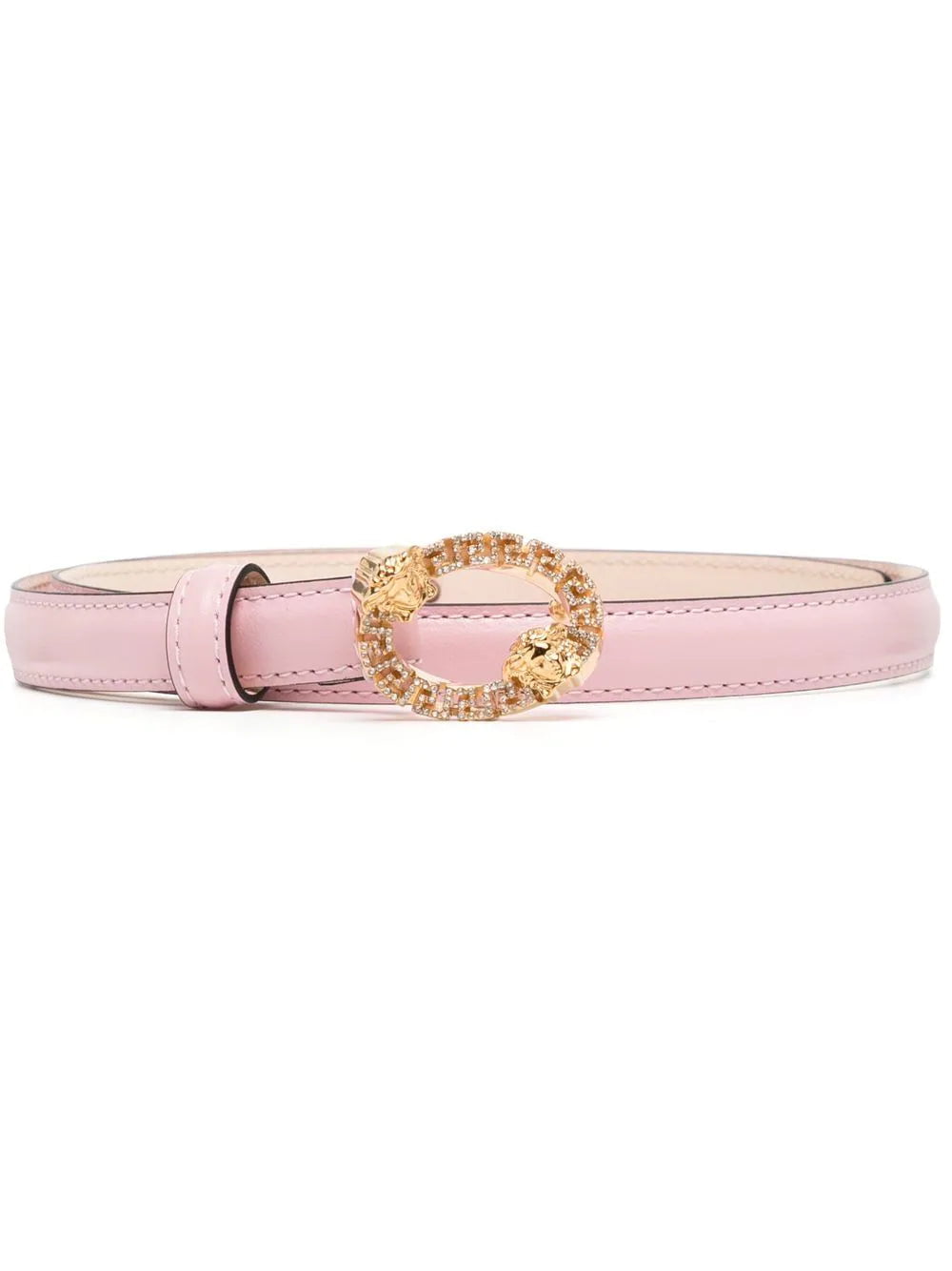 Versace Medusa crystal-embellished leather belt