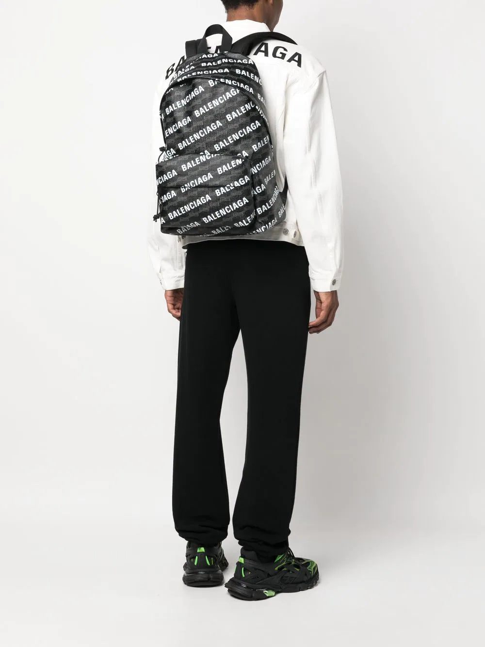 Balenciaga signature logo-print backpack - Image 2