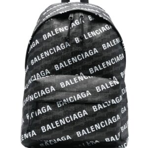 Balenciaga signature logo-print backpack