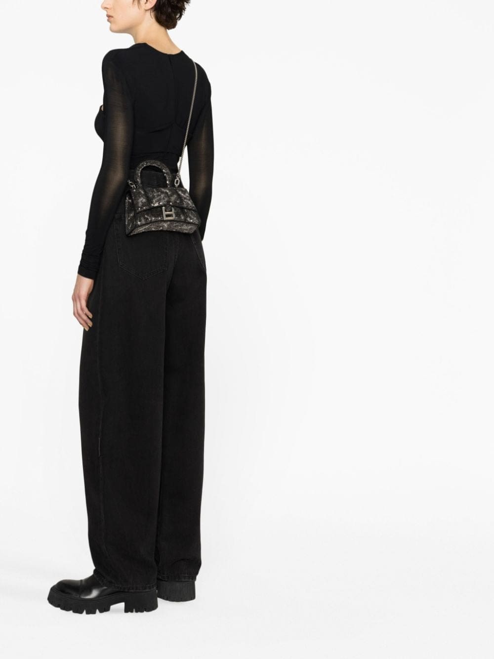 Balenciaga Hourglass XS sequinned crossbody bag - Image 2