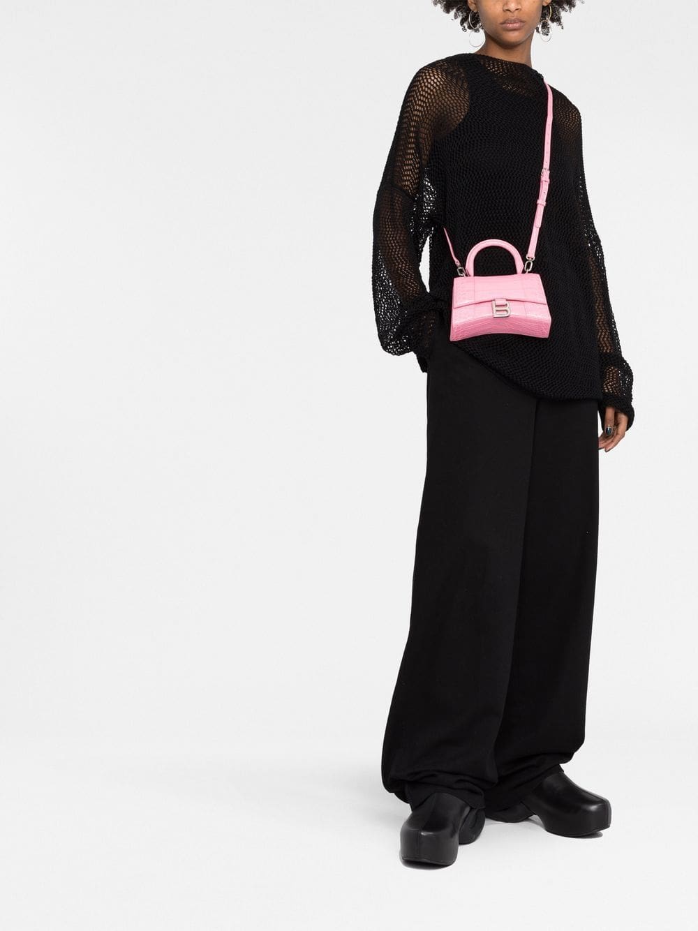 Balenciaga Hourglass crocodile-embossed handbag - Image 2