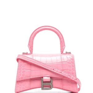 Balenciaga Hourglass crocodile-embossed handbag