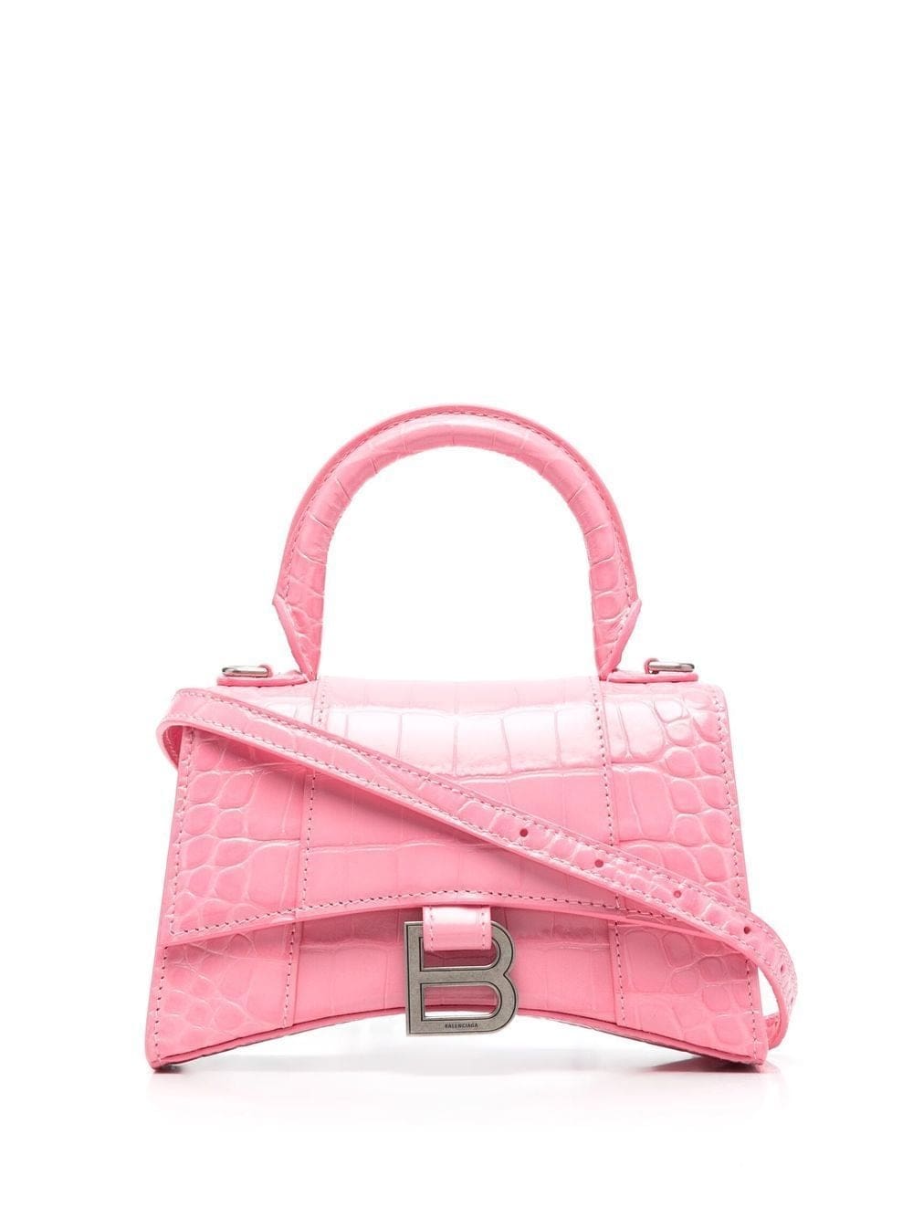 Balenciaga Hourglass crocodile-embossed handbag