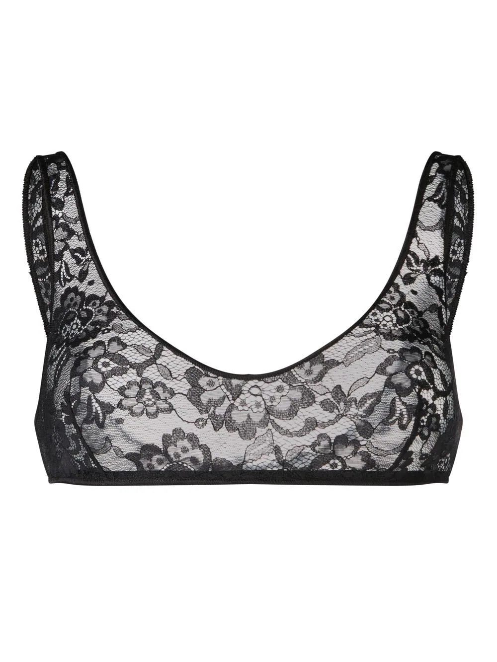 Oséree floral-lace scoop sports bra