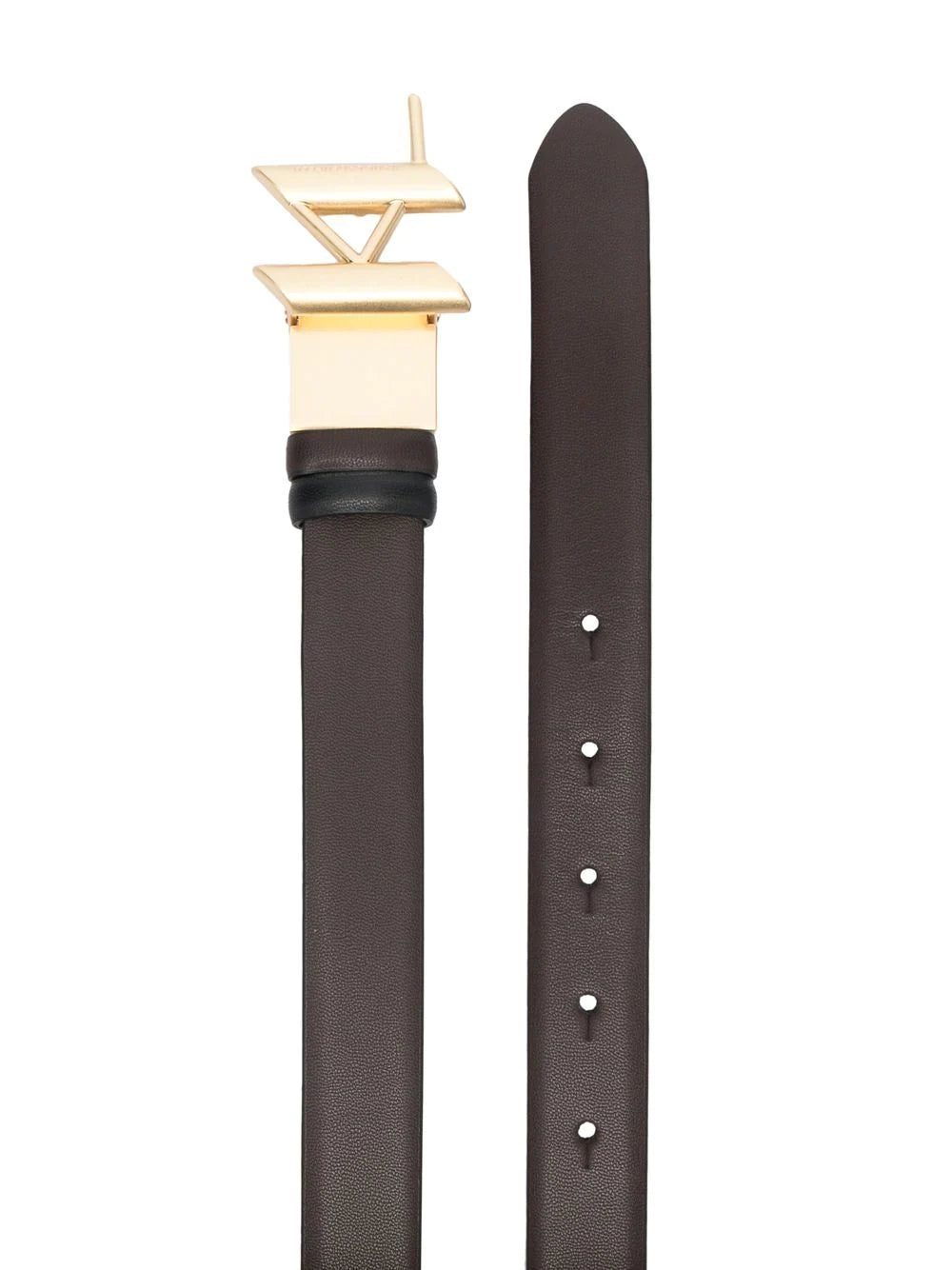 Karl Lagerfeld logo-plaque leather belt - Image 2