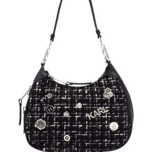 Karl Lagerfeld K/Pins bouclé shoulder bag