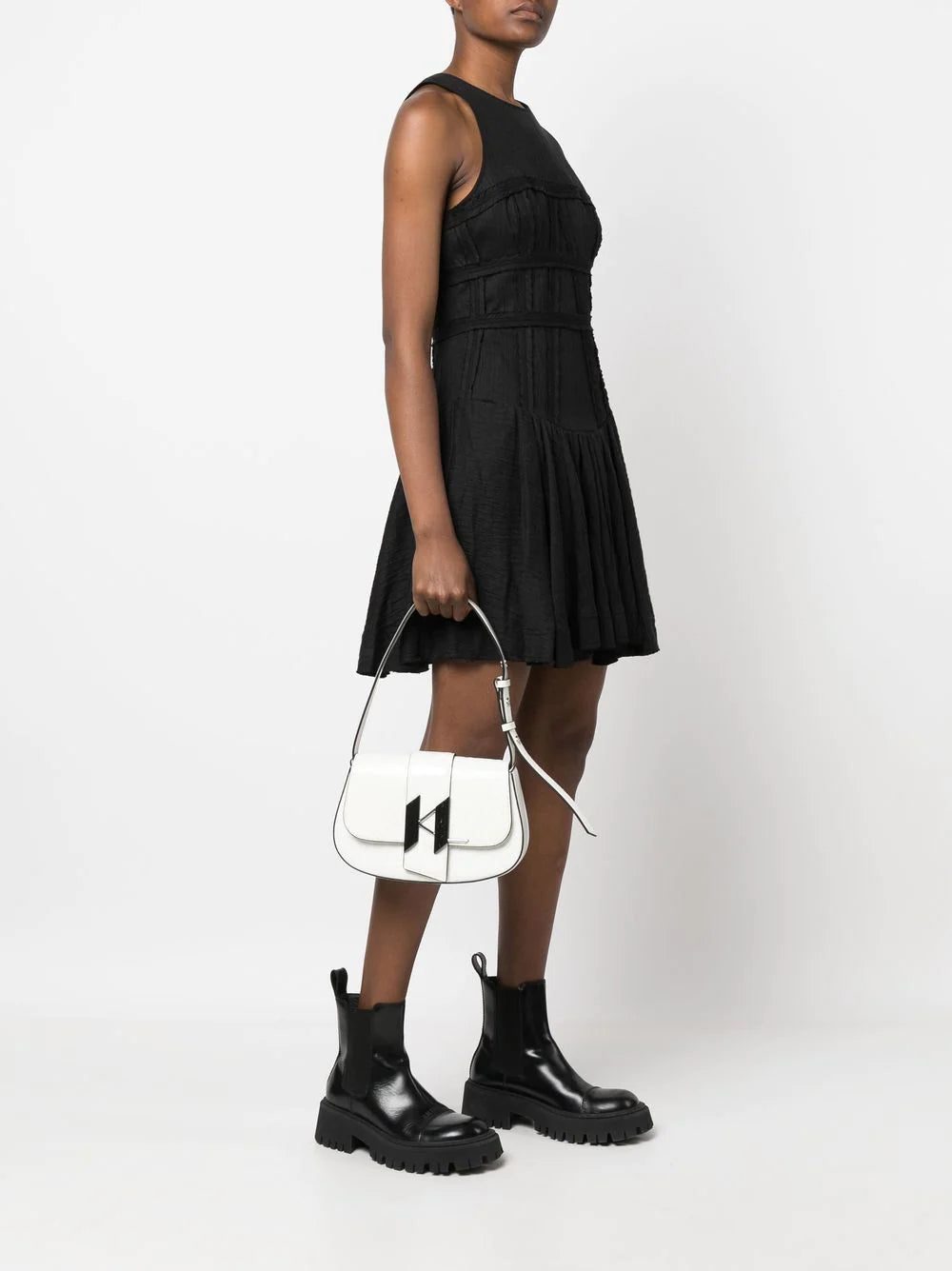 Karl Lagerfeld K/Saddle leather shoulder bag - Image 2