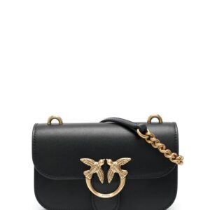 PINKO Love Birds leather crossbody bag.