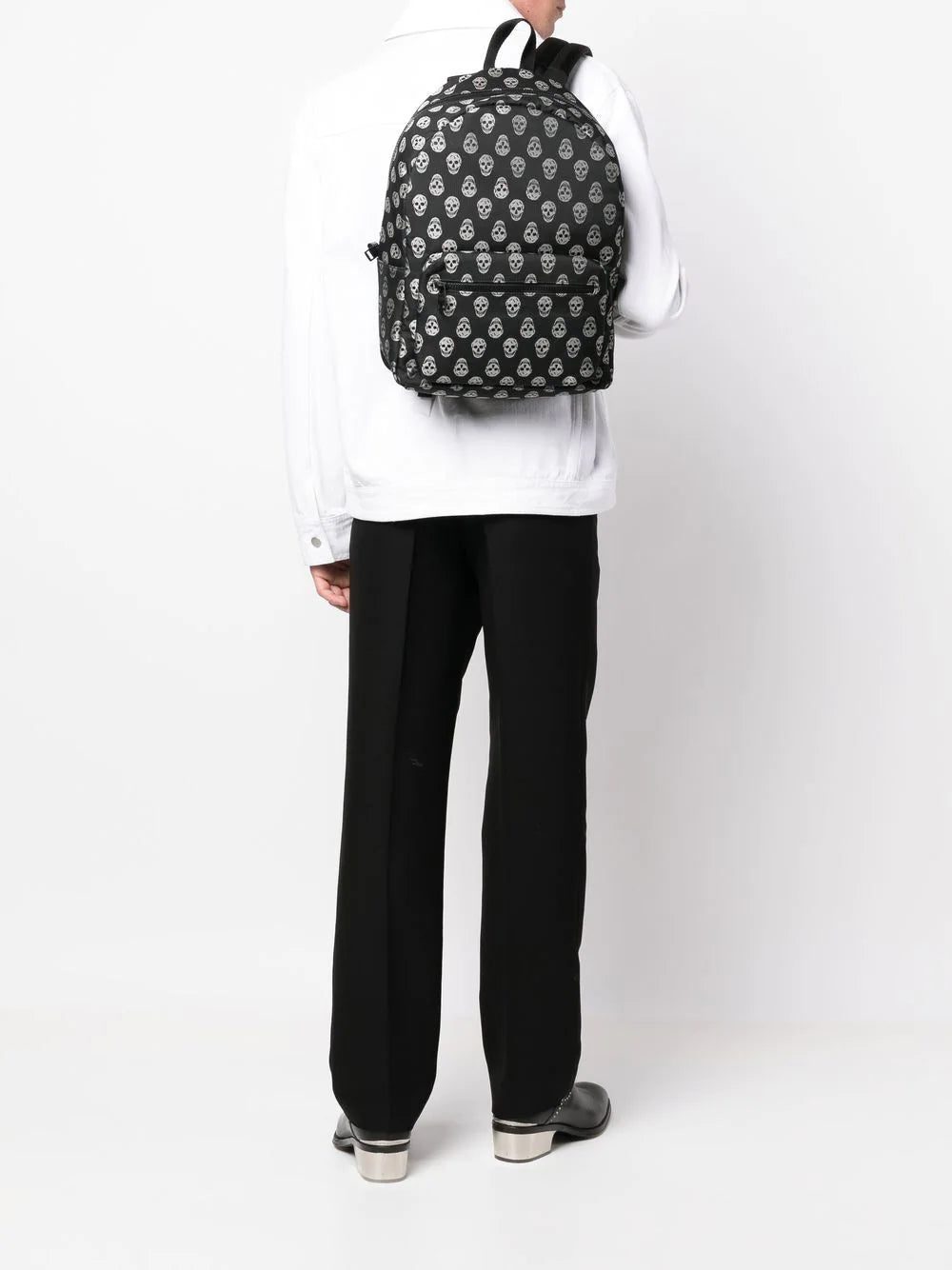 Alexander Mcqueen skull-print textured backpack - Image 2