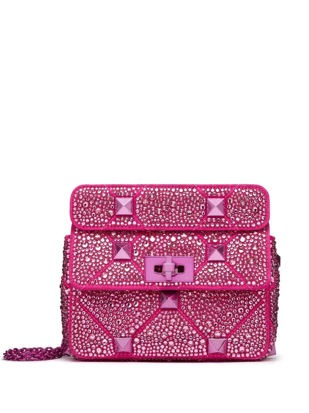 Valentino Garavani small Roman Stud crystal-embellished shoulder bag