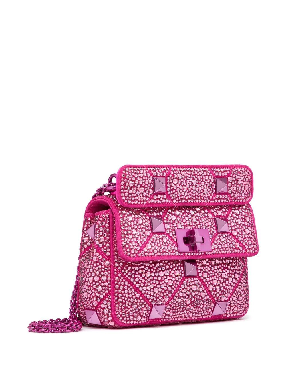 Valentino Garavani small Roman Stud crystal-embellished shoulder bag - Image 4
