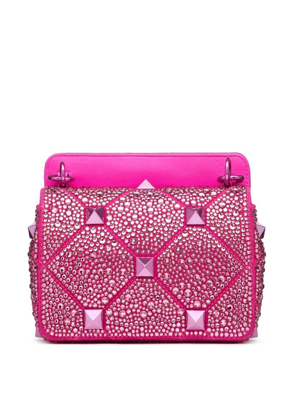 Valentino Garavani small Roman Stud crystal-embellished shoulder bag - Image 3