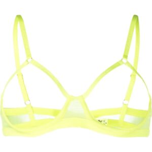 Maison Close  logo-motif sheer bra