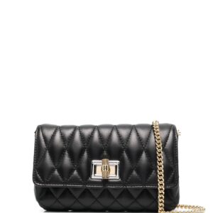 Lanvin embossed-finish leather shoulder bag