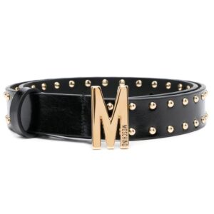 Moschino  logo studded belt