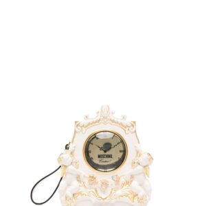 Moschino clock sculpted clutch