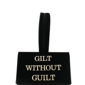 Moschino embroidered slogan mini tote